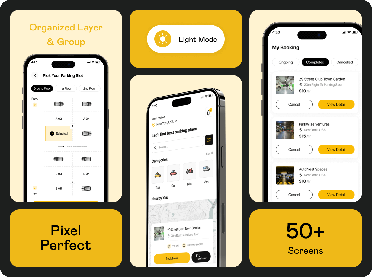 Parking Finder UI template | FindMySpot App in Flutter | ParkSpotter App Template - 13