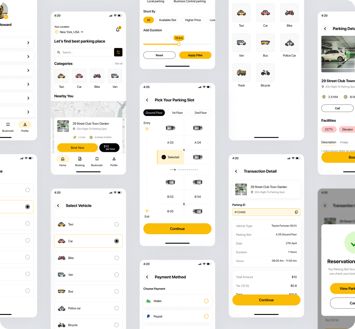 Parking Finder UI template | FindMySpot App in Flutter | ParkSpotter App Template - 4