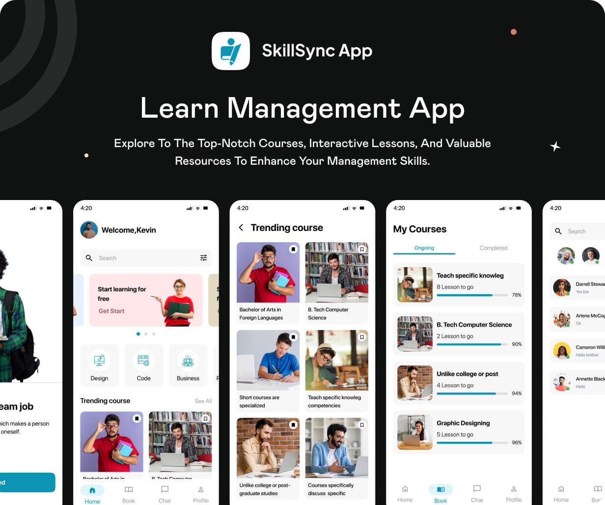 StudySync UI template | LearnManagement App in Flutter | Learn Career Skills App Template - 2
