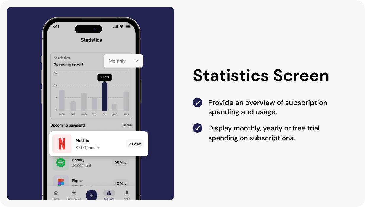 SubscriptMate UI template | Subscription Management App in flutter | RenewMaster App Template - 9