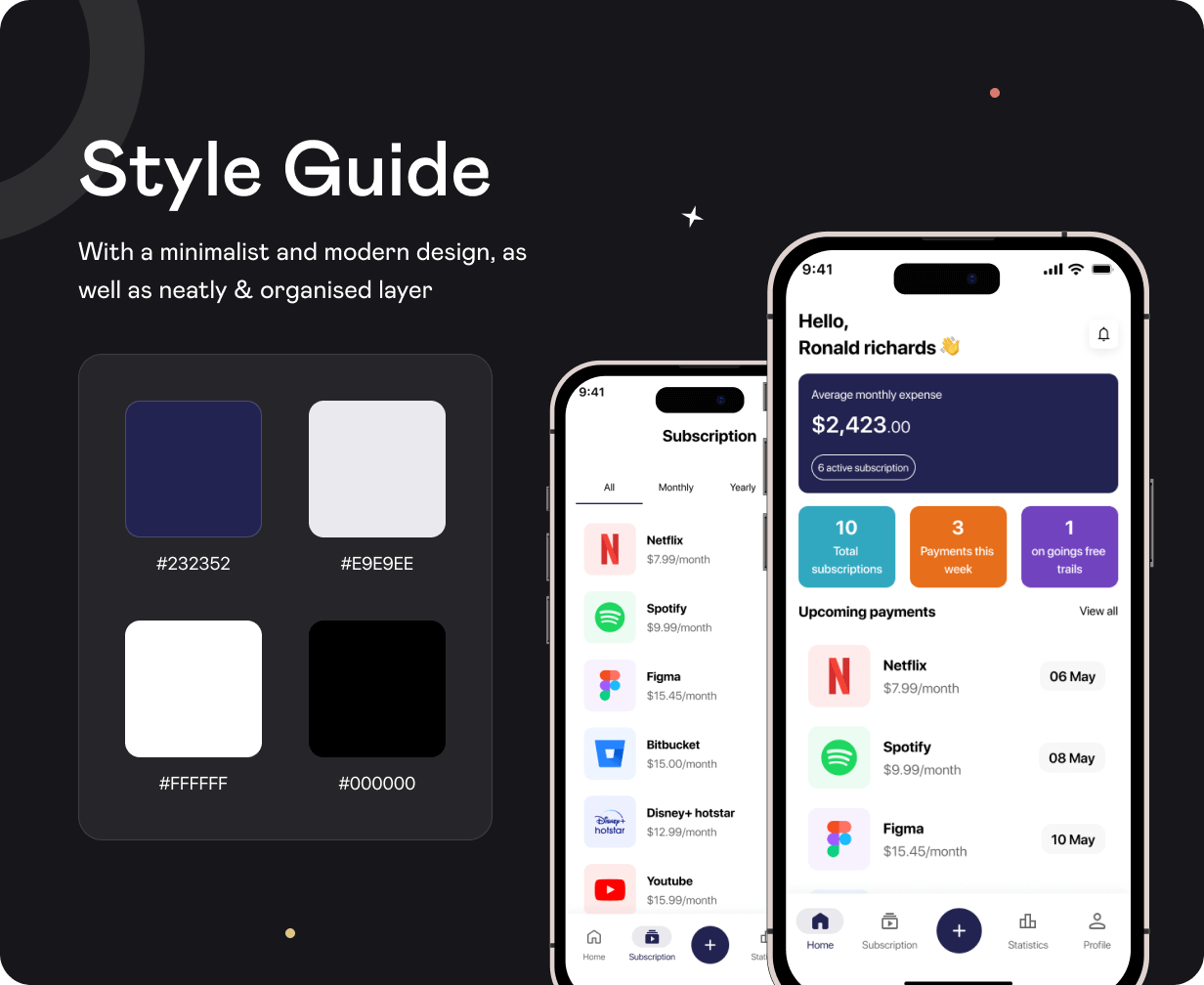 SubscriptMate UI template | Subscription Management App in flutter | RenewMaster App Template - 10