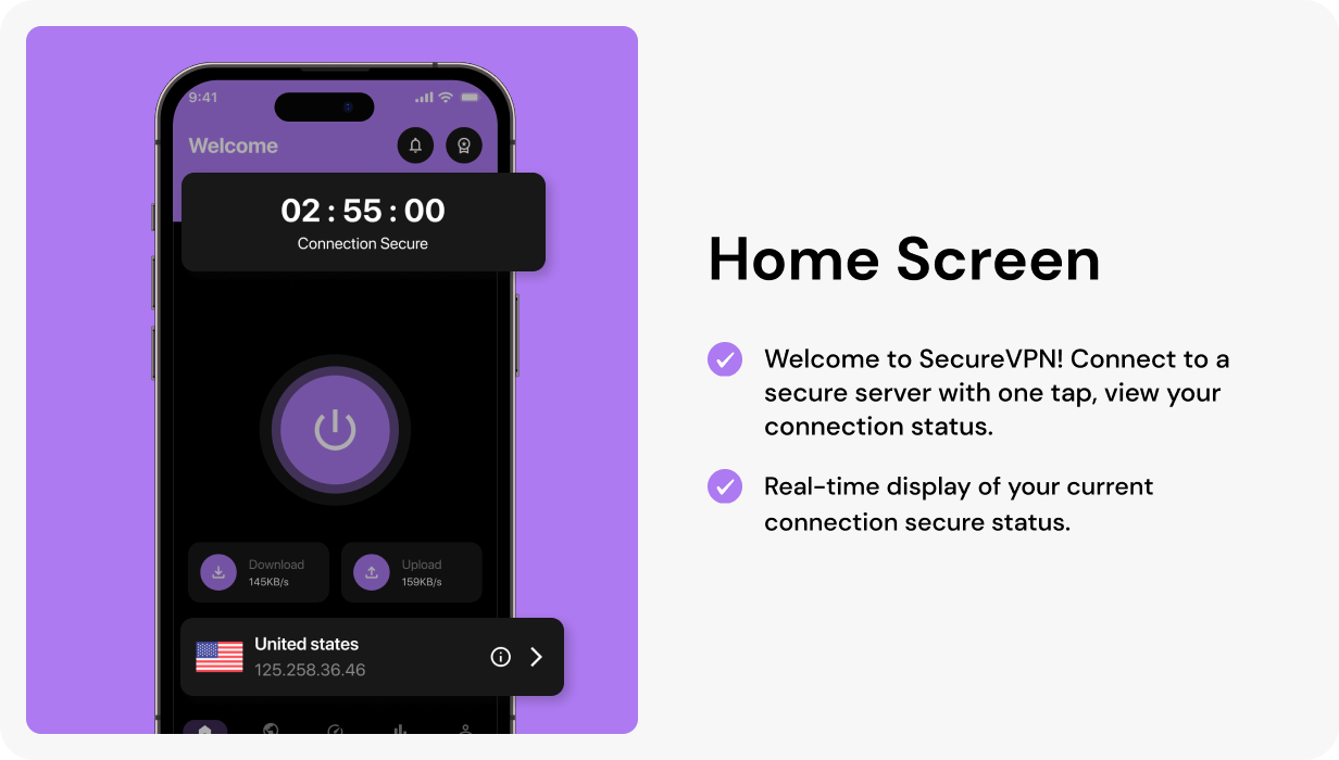 FlowVPN UI template | OpenVPN App in Flutter | Secure VPN app template - 6