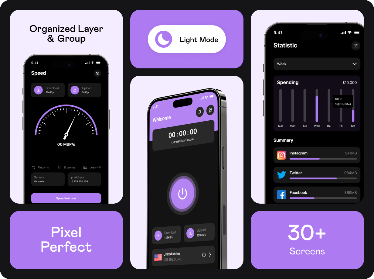 FlowVPN UI template | OpenVPN App in Flutter | Secure VPN app template - 12